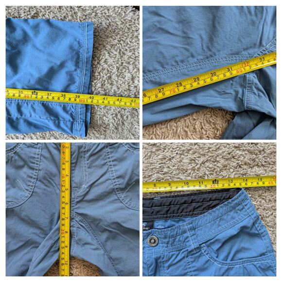 Kuhl Roll-Up Cargo Pants Women 4 Blue Hiking Low Rise Outdoors Gorpcore UPF50 - Picture 7 of 8